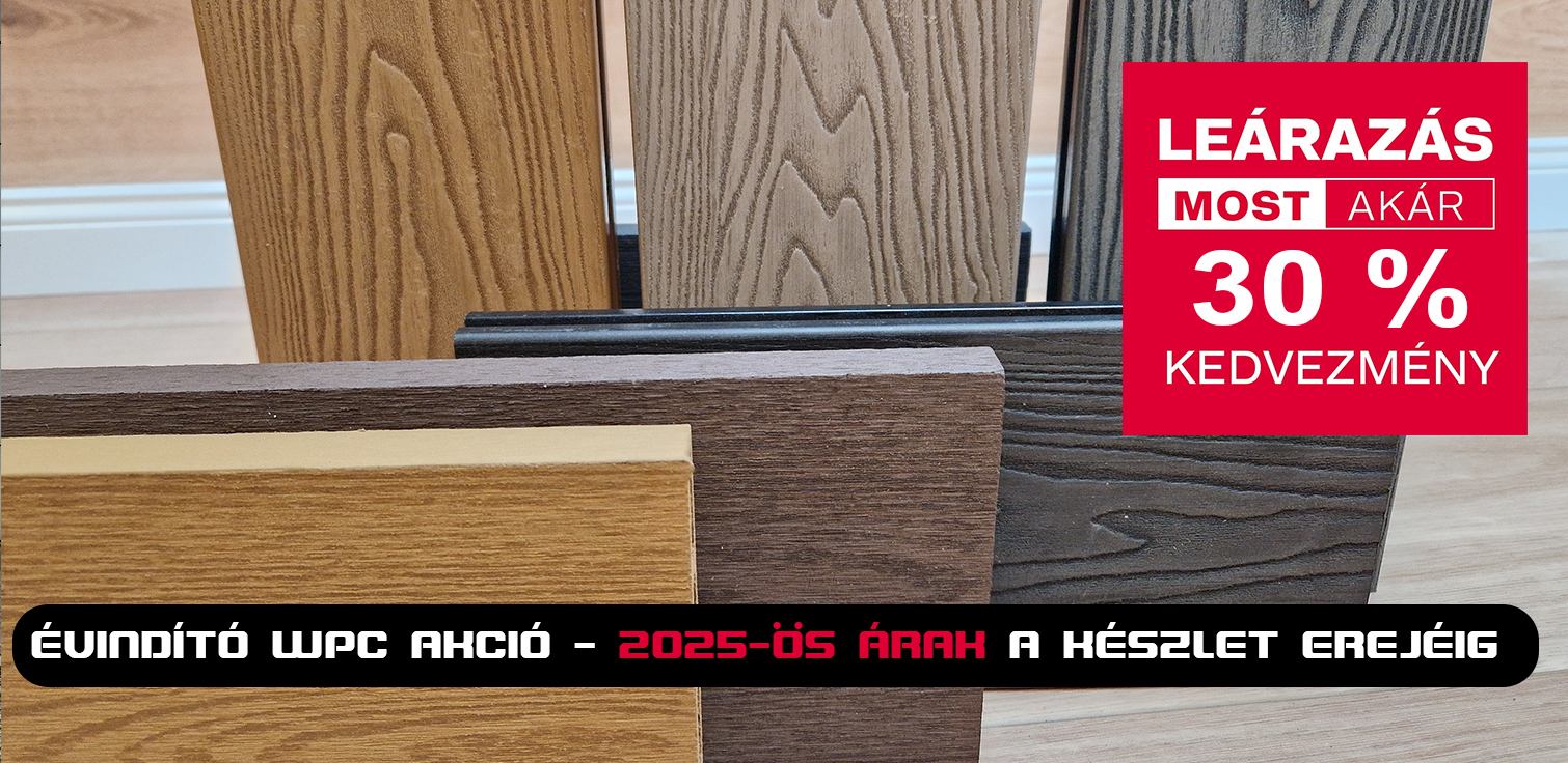 Akciós WPC - WPC akció - Akciós WPC teraszburkolat - WPC teraszburkolat akció 