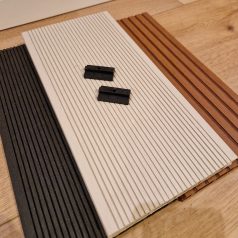   WPC teraszburkolat standard fehér tölgy műanyag klipszes rendszer